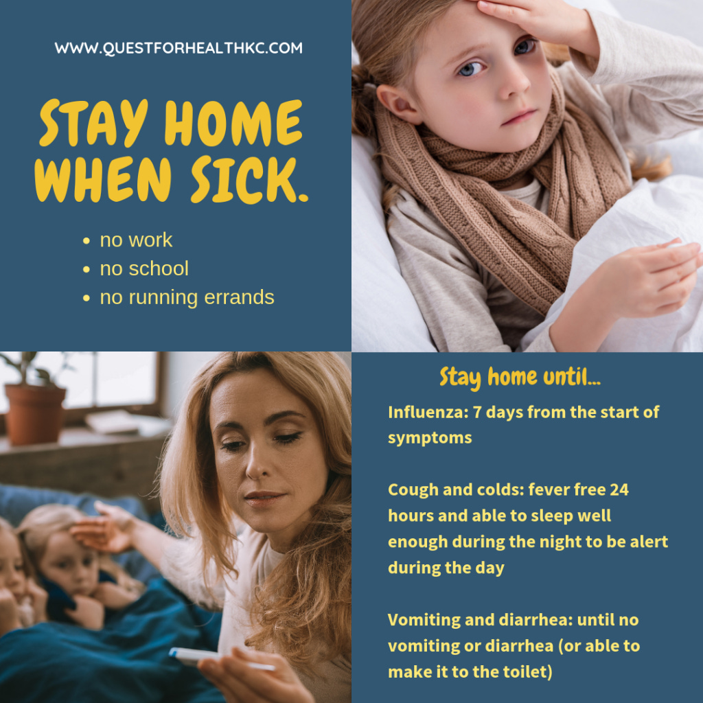 How long should you stay home? It varies by illness. www.questforhealthkc.com