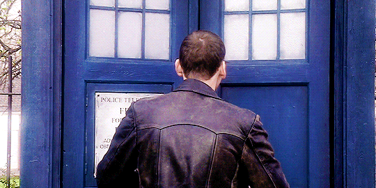 This GIF (repeated moving image) shows the Ninth Doctor (played by Christopher Eccleston) opening the TARDIS's doors to find an empty interior. This GIF (repeated moving image) shows the Ninth Doctor (played by Christopher Eccleston) opening the TARDIS's doors to find an empty interior.