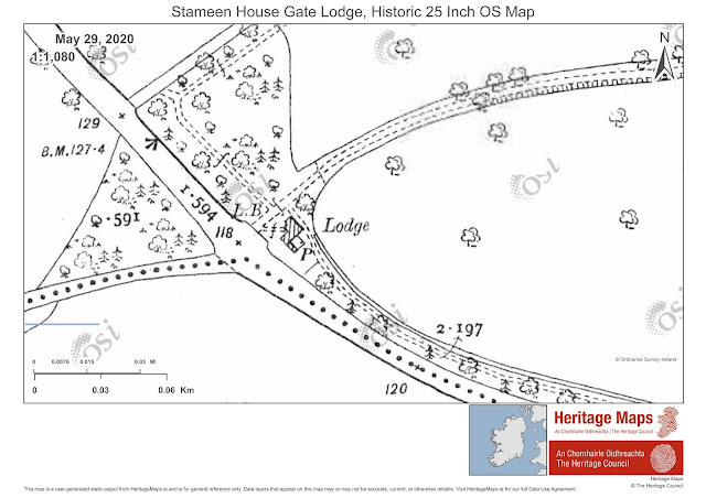 Boyne Valley Hotel/Stameen House Gate Lodge 25 Inch OS Map