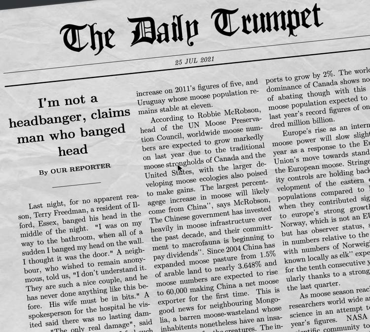 Daily Trumpet, by Terry Freedman.