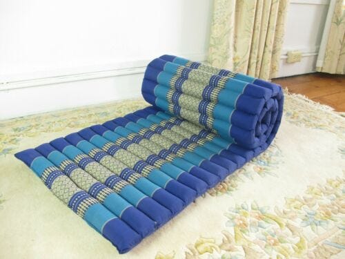 Thai Kapok Mattress Roll Up Meditation Yoga Floor Mat Day Guest Bed Camping  65" | eBay