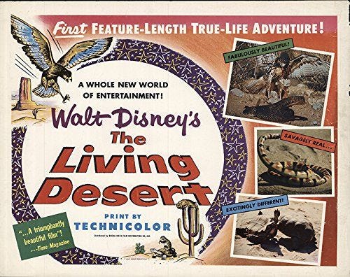 Original theatrical quad poster for Walt Disney's The Living Desert