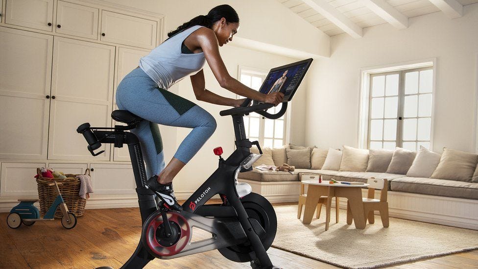 Peloton exercise bike ad mocked as being &#39;sexist&#39; and &#39;dystopian&#39; - BBC News