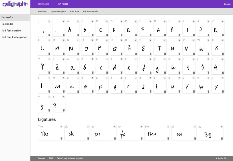 Calligraphr, ferramenta simples para criar fontes digitais a partir da letra casual de uma pessoa