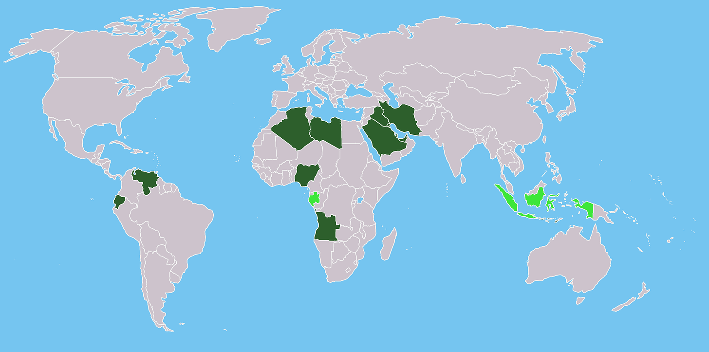 File:Opec Organization of the Petroleum Exporting Countries countries.PNG -  Wikimedia Commons