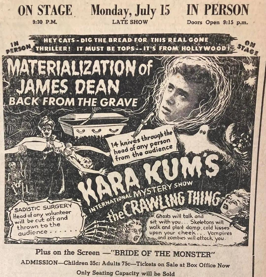 Kara Kum advertisement with James Dean