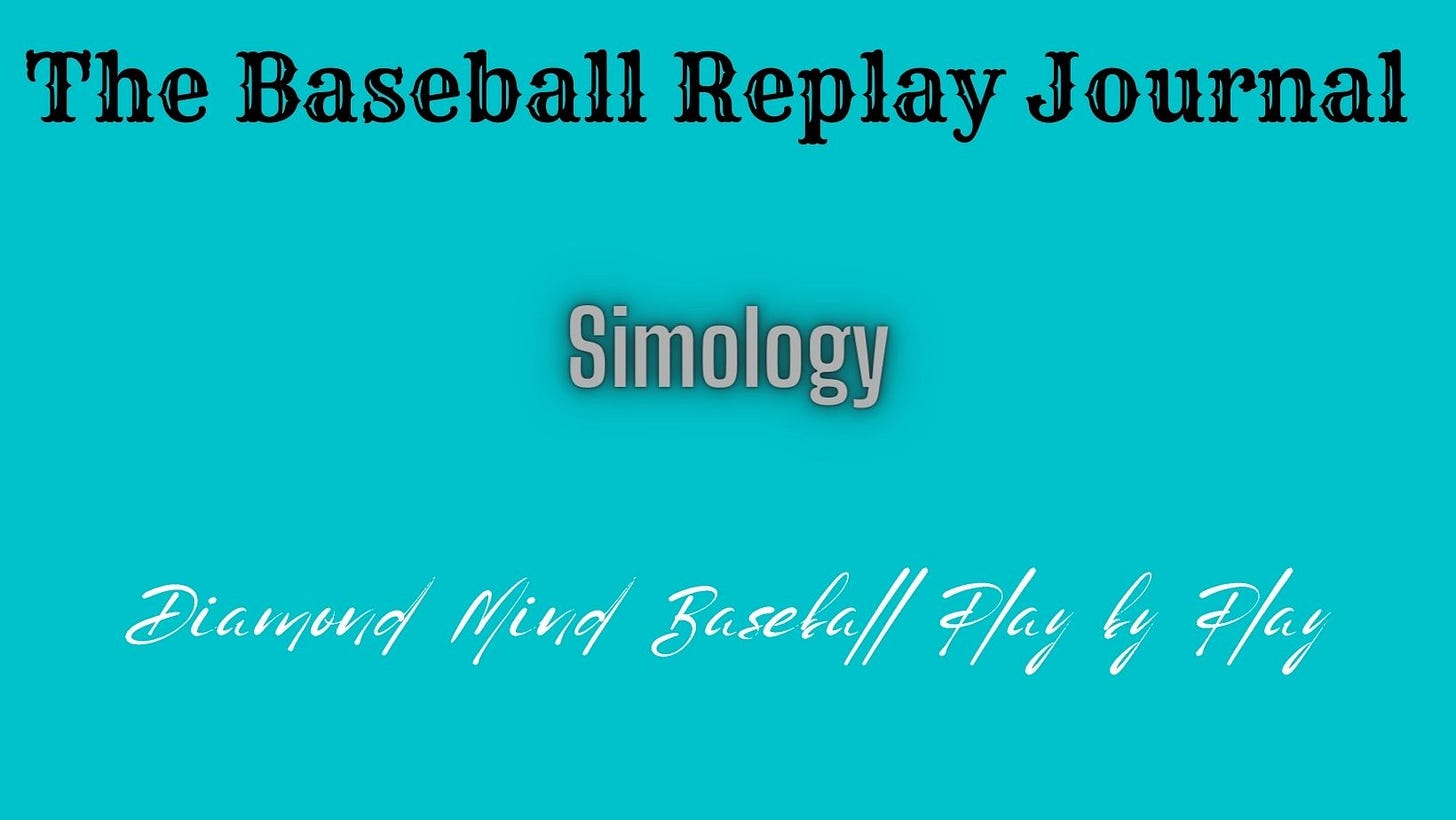 Baseball Replay Journal Diamond Mind Baseball