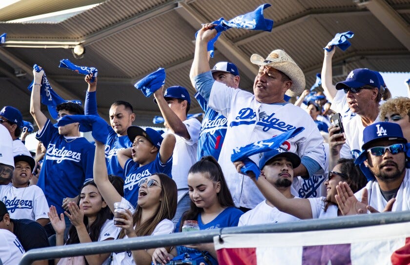Dodgers fans ready to let the Astros hear it — at Angel Stadium - Los  Angeles Times