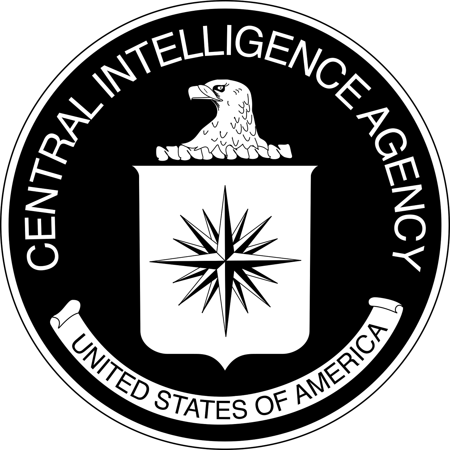 Soubor:Seal of the Central Intelligence Agency (B&W).svg - Wikipedia