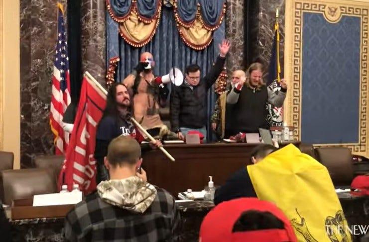 New Capitol riot video shows mayhem as mob ransacks Senate, prays for  victory | The Times of Israel