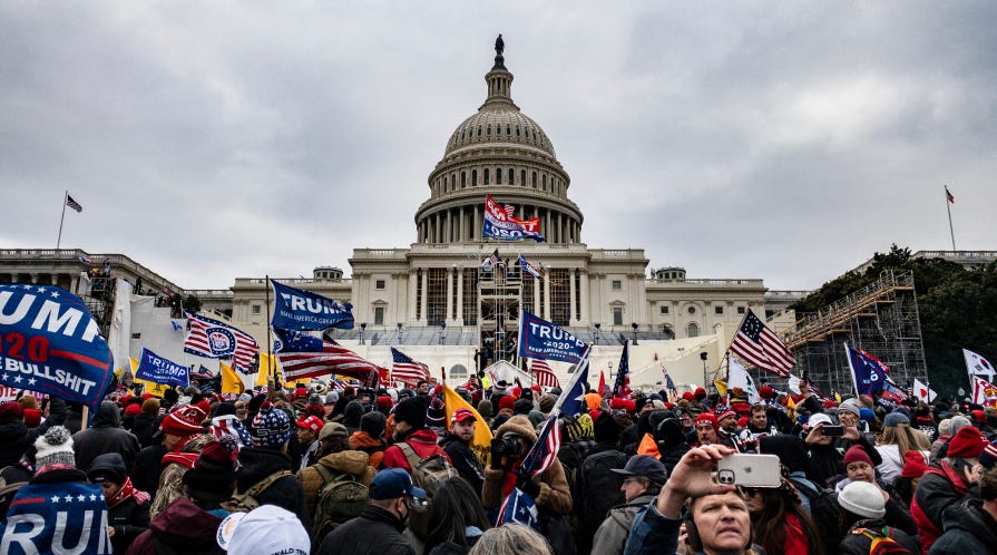 Protesters attack the U.S. Capitol on January 6, 2021.
