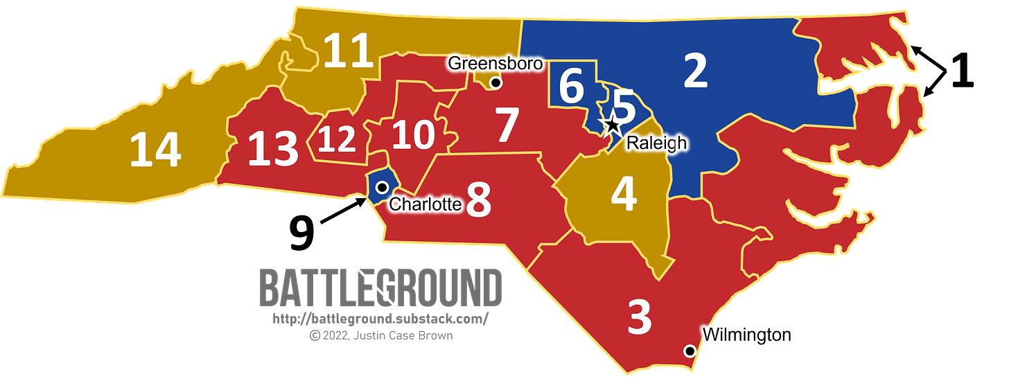 North Carolina's Invalidated Congressional Districts 2020