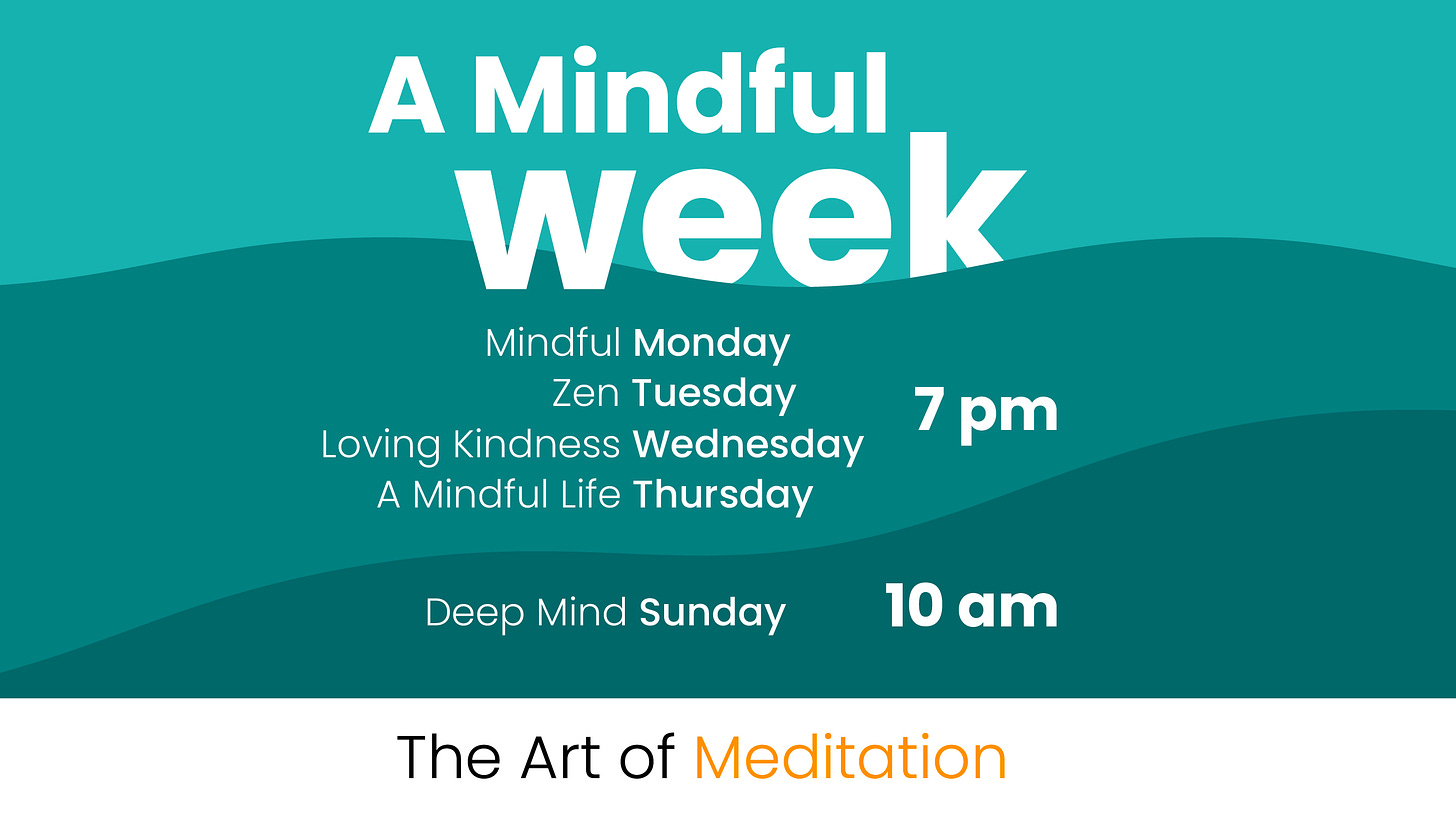 A mindful week schedule