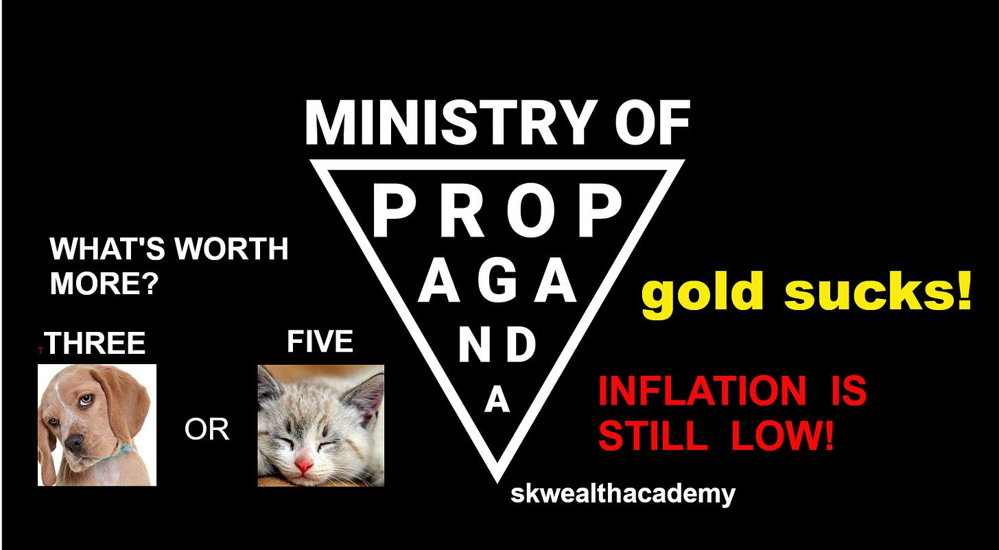 propaganda always states gold is not an inflation hedge