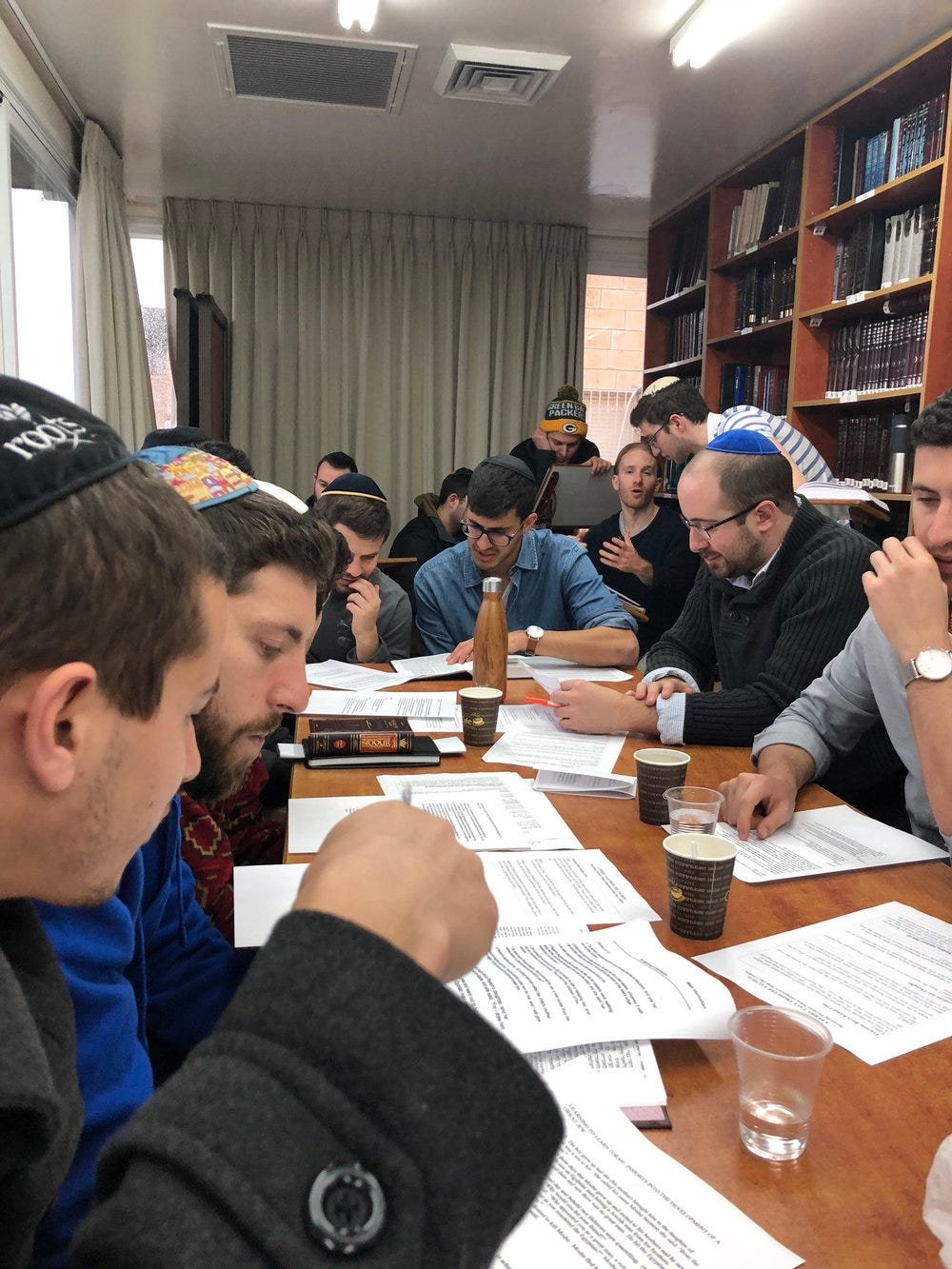 Studying at Machon Yachov Yeshiva