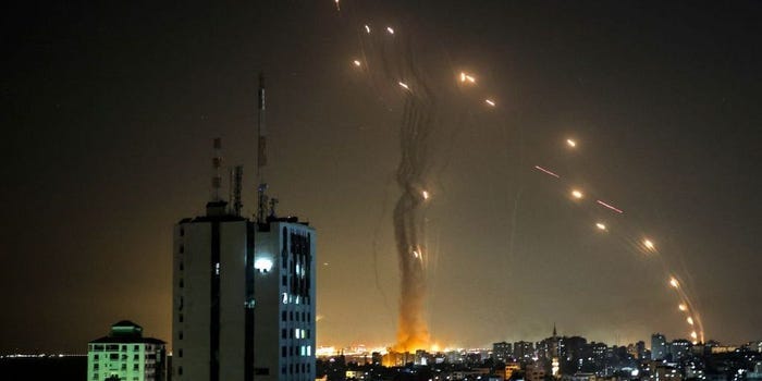 Video: Israeli Iron Dome Interceptors Fill Sky During Rocket Attack