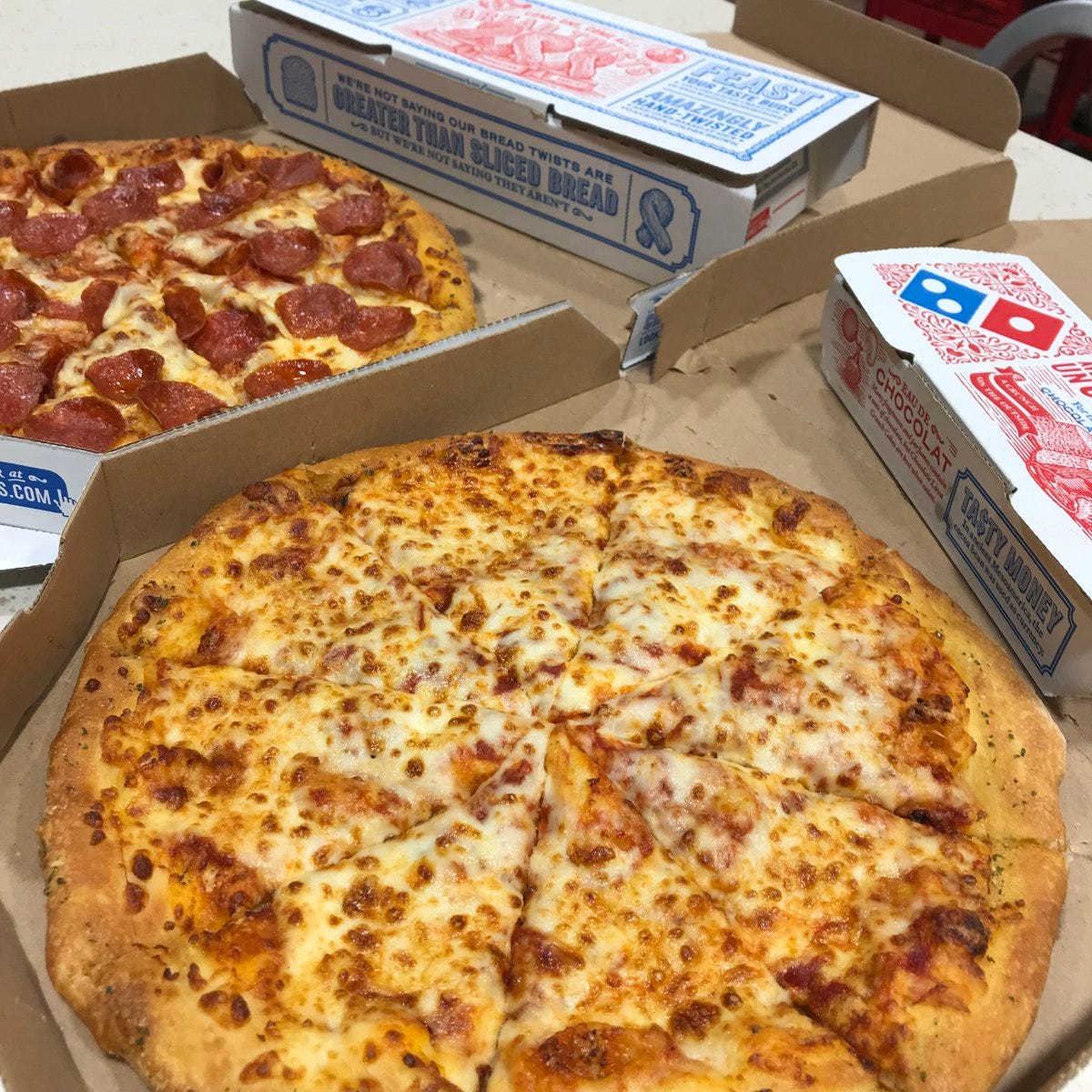 Domino's Pizza on Twitter: "Math makes us hungry...good thing pizzas are  buy 1 get 1 FREE this week when you order online. Carryout only. #PiDay  #BOGO… https://t.co/lOMNP6upcm"