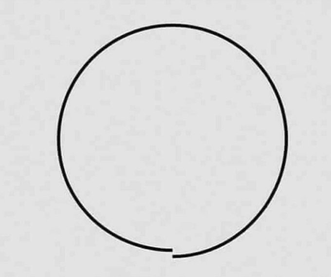 A poorly drawn attempt at a circle.
