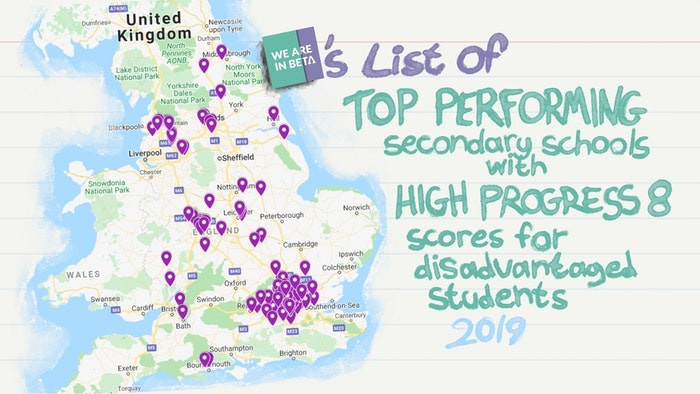 Top-performing secondary schools with high Progress 8 scores for disadvantaged students 2019