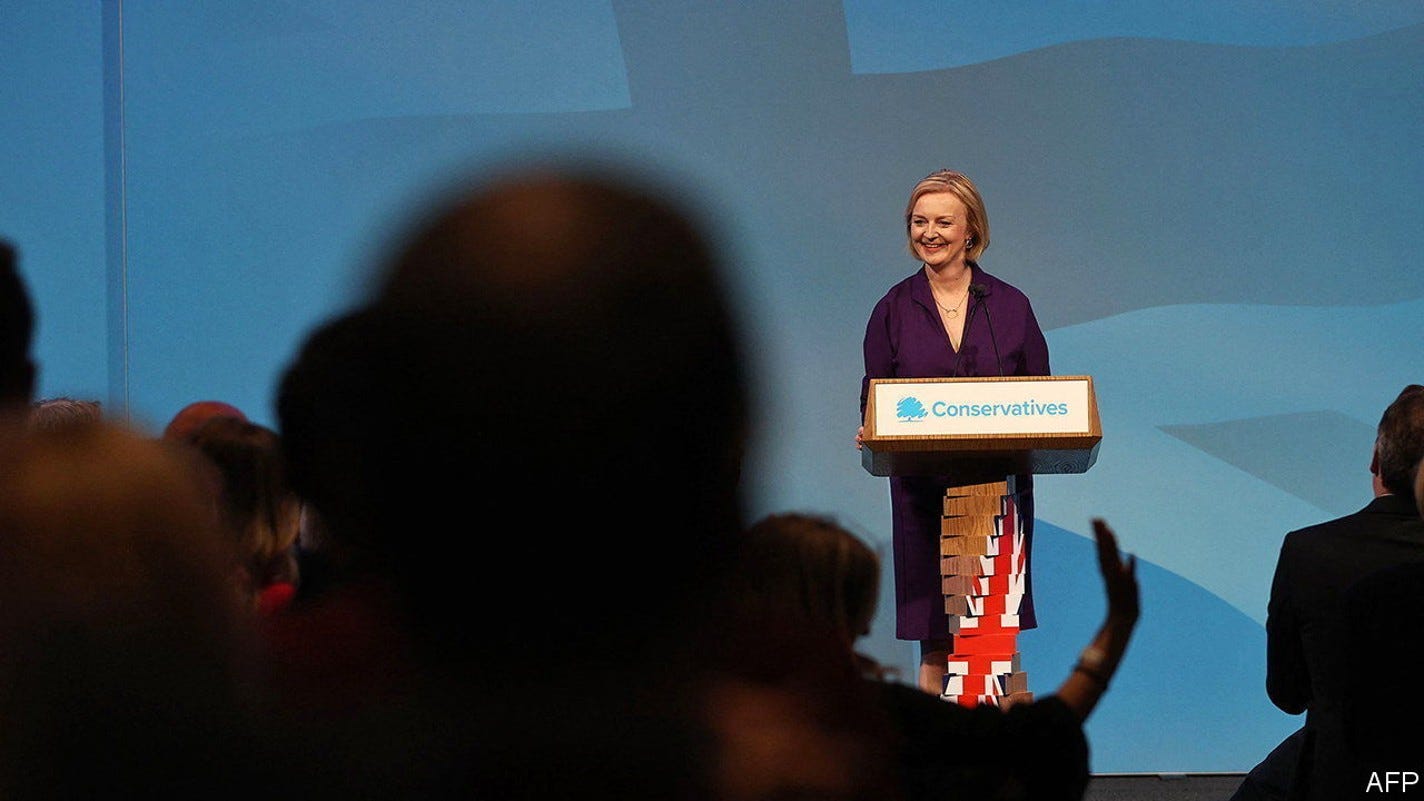 New Conservative Party leader and Britain's Prime Minister-elect Liz Truss delivers a speech at an event to announce the winner of the Conservative Party leadership contest in central London on September 5, 2022. - Truss is the UK's third female prime minister following Theresa May and Margaret Thatcher. The 47-year-old has consistently enjoyed overwhelming support over 42-year-old Sunak in polling of the estimated 200,000 Tory members who were eligible to vote. (Photo by ADRIAN DENNIS / AFP) (Photo by ADRIAN DENNIS/AFP via Getty Images)