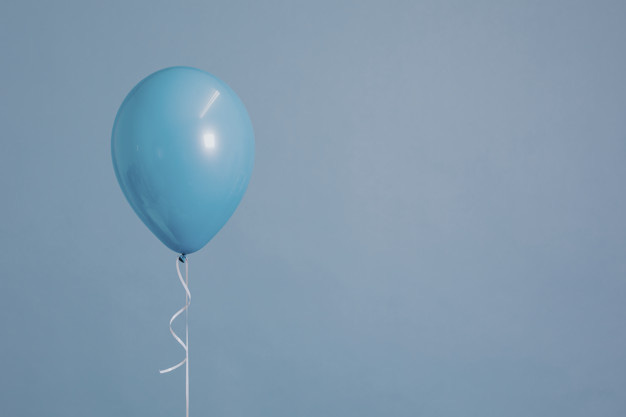 One blue balloon - Nohat - Free for designer