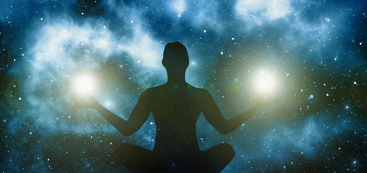 Meditation, Reflection, Universe, Person