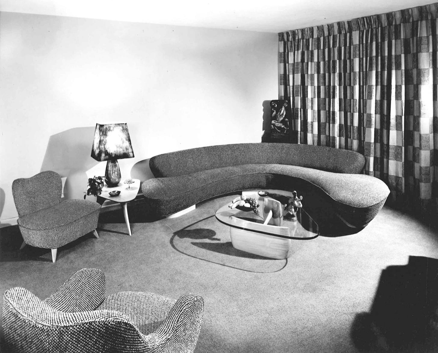 A circa-1950 interior by Kagan-Dreyfuss in Forest Hills, NYC. Photo credit: Vladimir Kagan Design Group