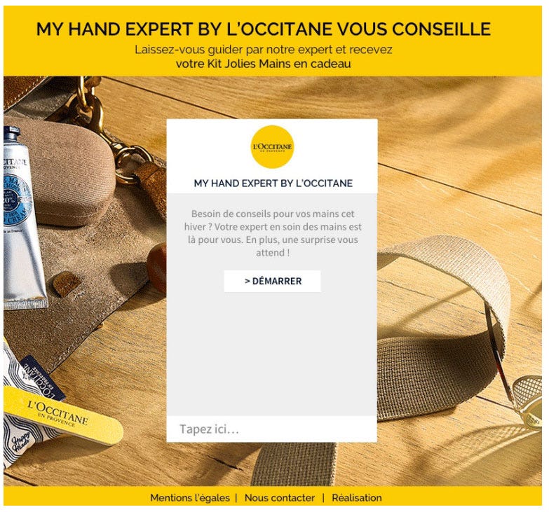 Example of a promotional visual of l'Occitane.