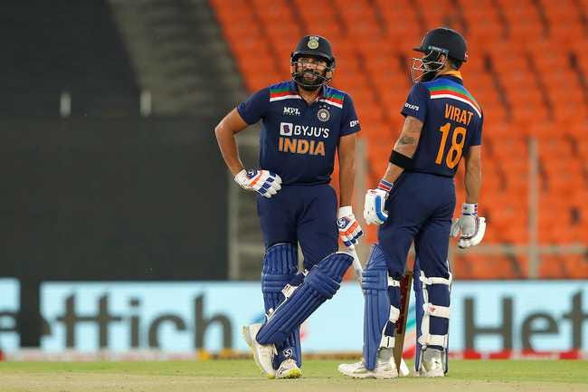Rohit Sharma and Virat Kohli put on a 94-run stand for the opening wicket