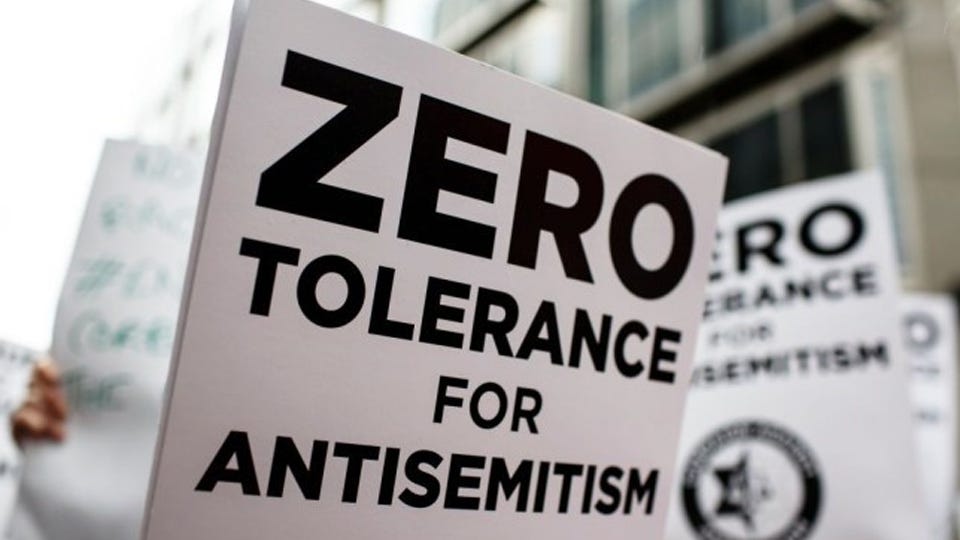 Photo Credit: Zero tolerance for antisemitism poster