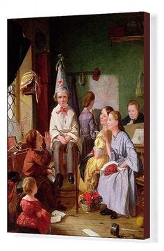 20x16 inch (51x41cm) ready to hang Box Canvas Print. BAL11782 In Disgrace by Hunter, Elizabeth (fl.1853-83); Roy Miles Fine Paintings; English, out of copyright. . Image supplied by Fine Art Finder