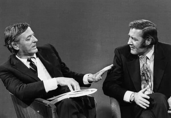 Edgar Smith (right) appeared on “Firing Line” with William F. Buckley Jr.