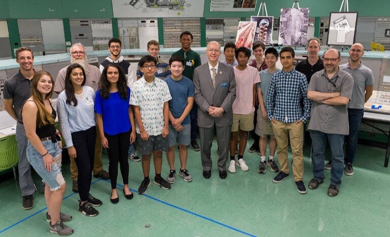 A photo with the instructors, students, and congressman Bill Foster at the Big Data Camp at Argonne National Laboratory.