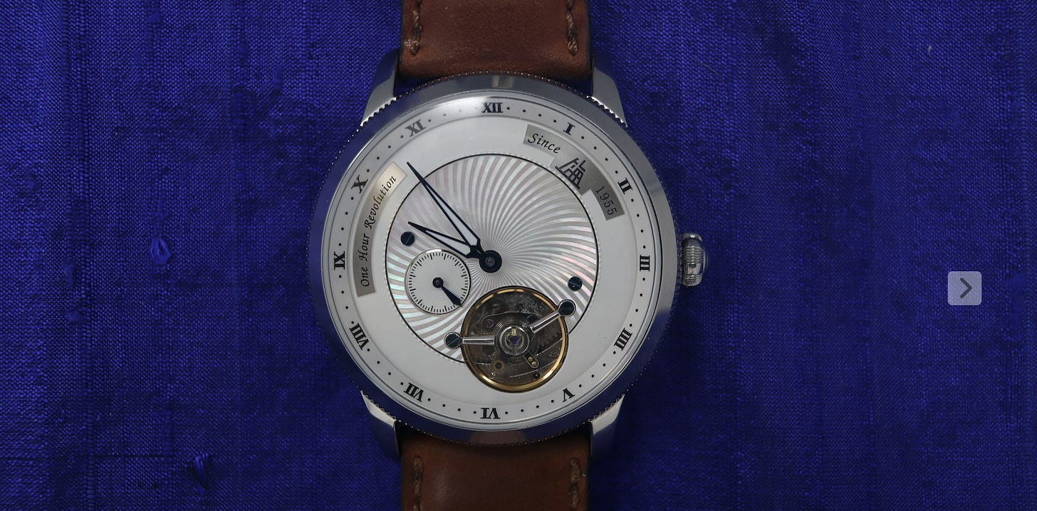 Watch with Carrousel complication
