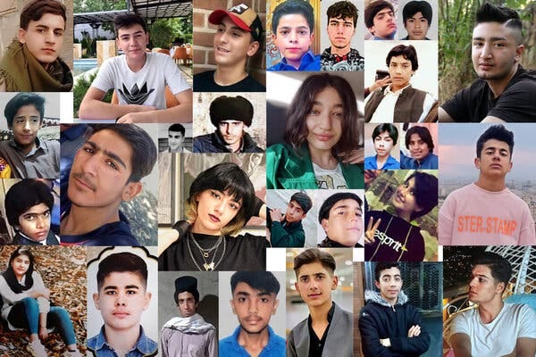 These are among the nearly 50 minors that rights groups say Iran has killed in the past two months, as protests swept the country. Security forces shot or beat to death most of them during protests.