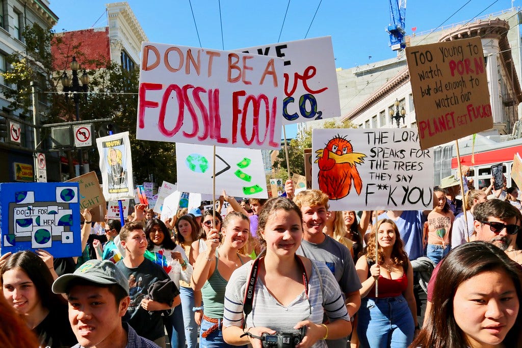 A climate protest from people wanting to do something about it