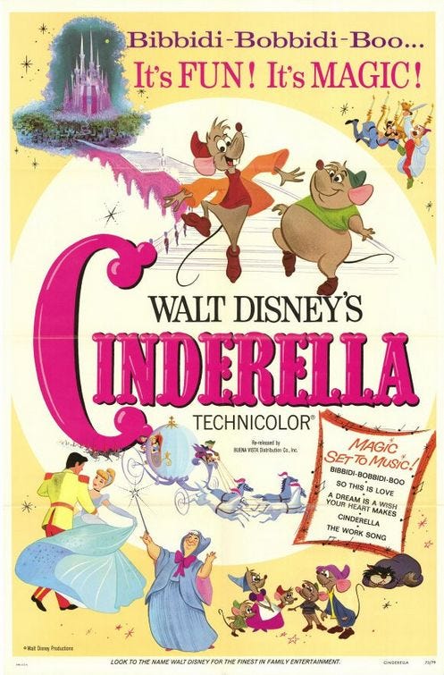 1973 re-release poster for Cinderella