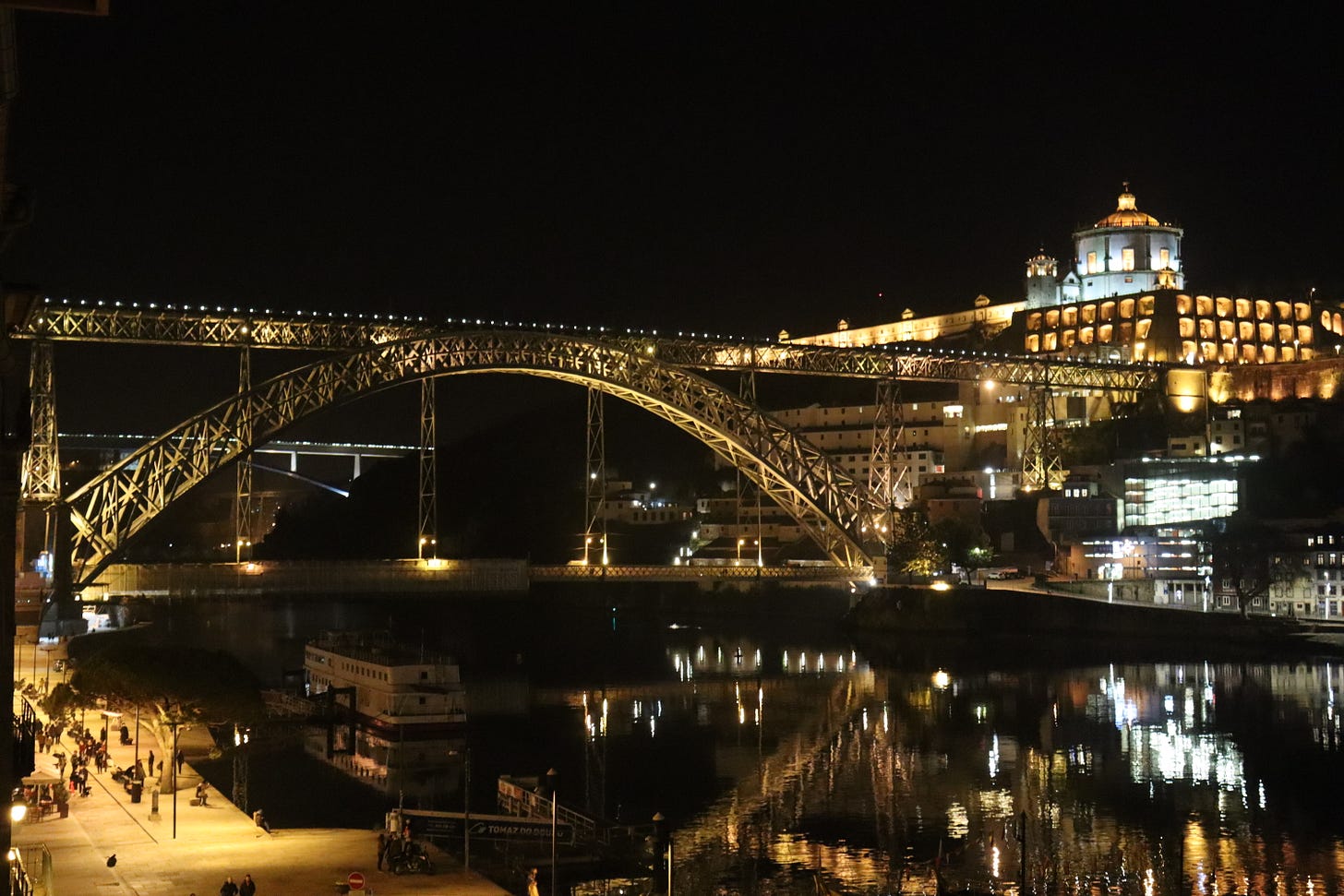 Douro River and Bridge at Night