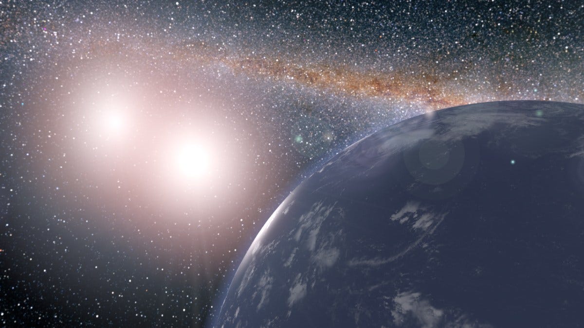 Planet around two suns Planet around two suns