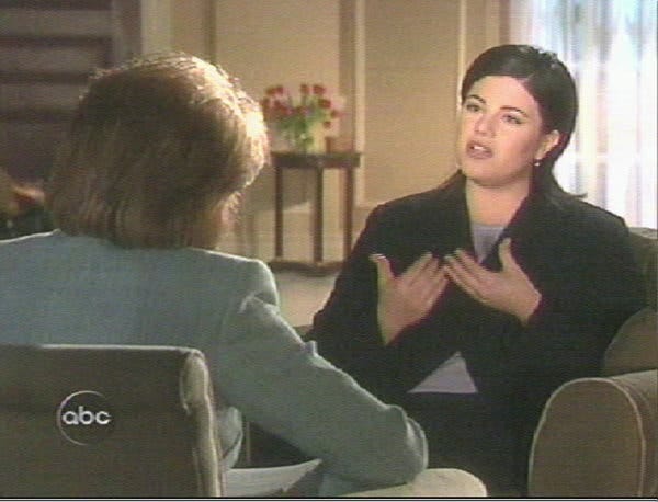 In an interview that attracted some 50 million viewers, Ms. Walters asked Monica Lewinsky why she had kept that stained blue dress.