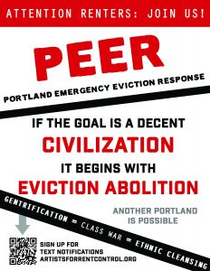 Portland Emergency Eviction Response flier