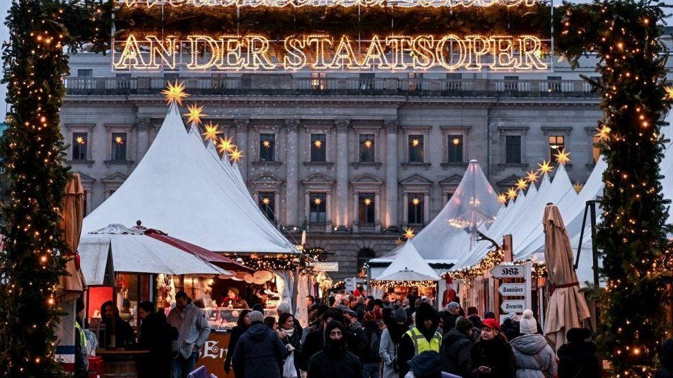 A Christmas market in Germany