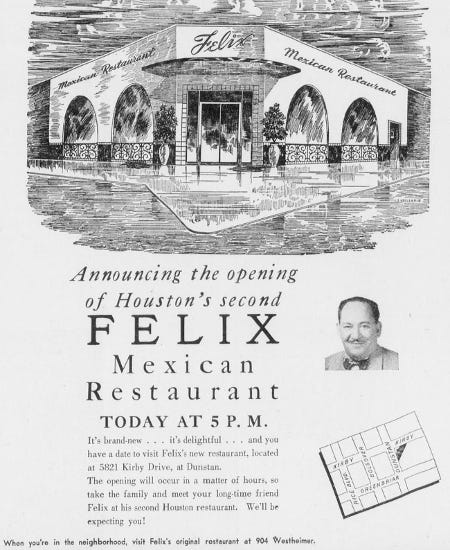 Felix Mexican Restaurants – Houston – The Arch-ive