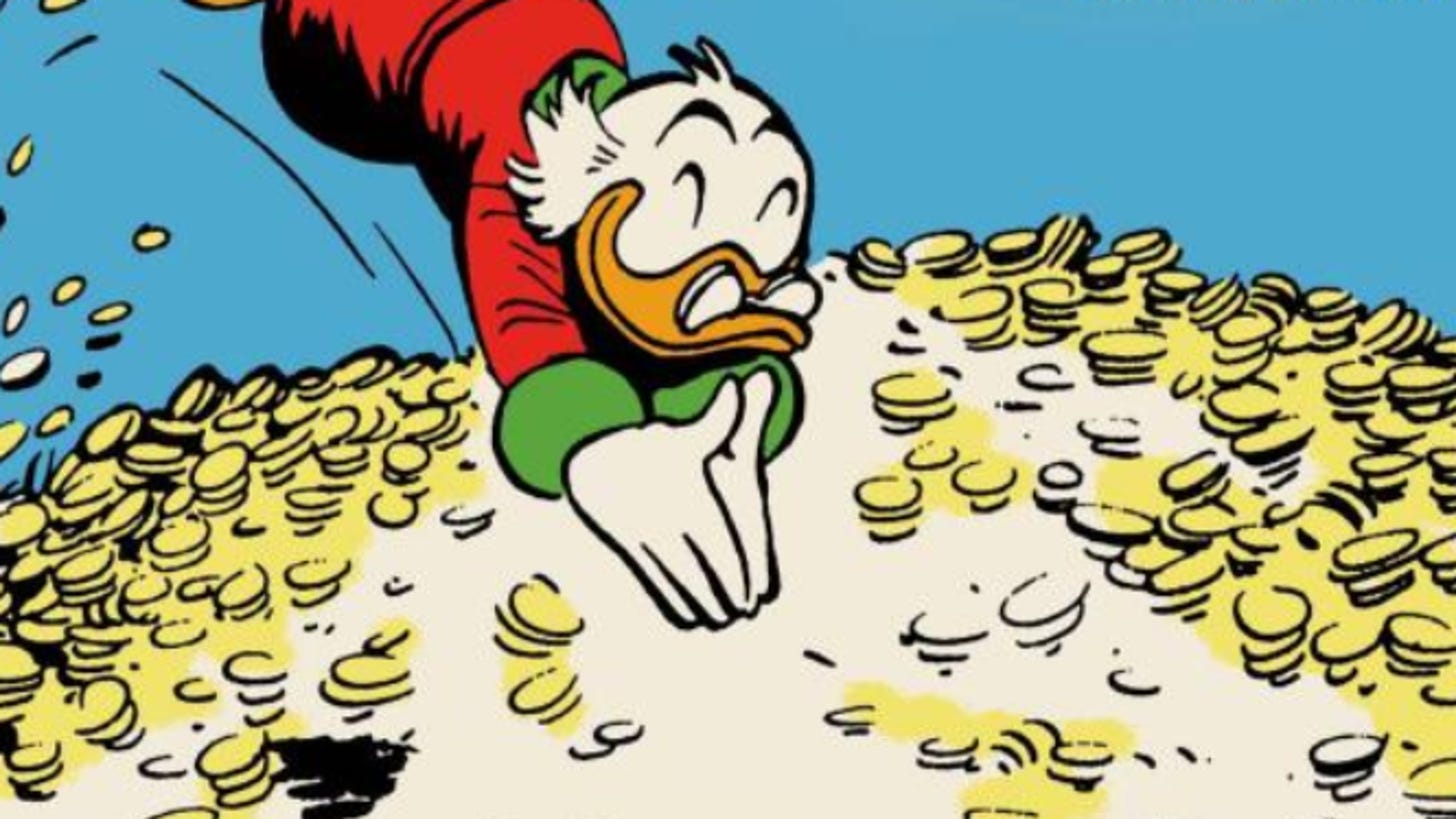 Fact Check: A Physicist Weighs In On Whether Scrooge McDuck Could Actually  Swim in a Pool of Gold Coins | Mental Floss