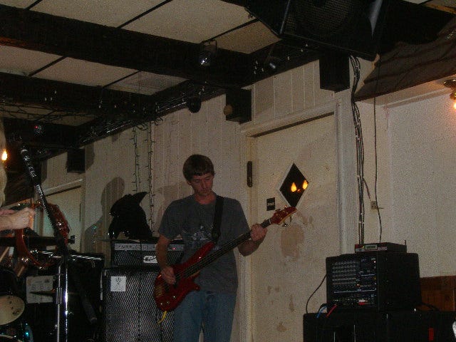 Asher churning out the bass notes.