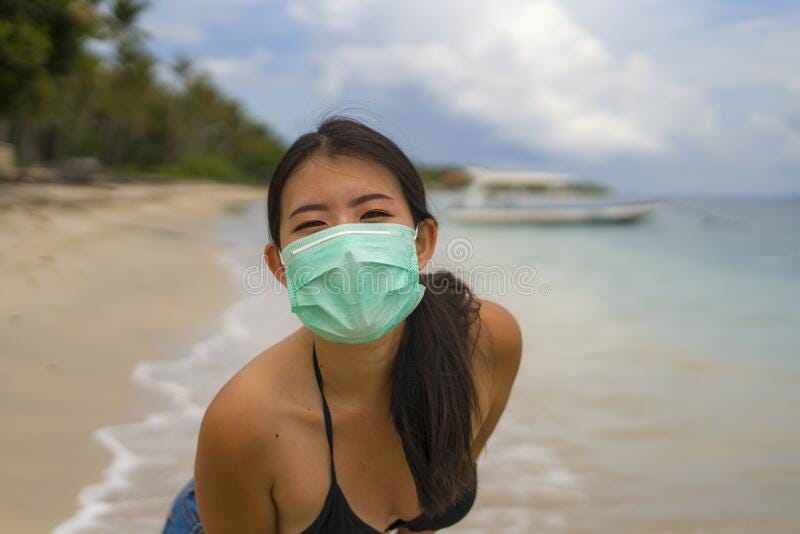 https://thumbs.dreamstime.com/b/use-medical-face-mask-public-places-young-attractive-asian-korean-woman-enjoying-beach-holidays-wearing-bikini-use-174929247.jpg