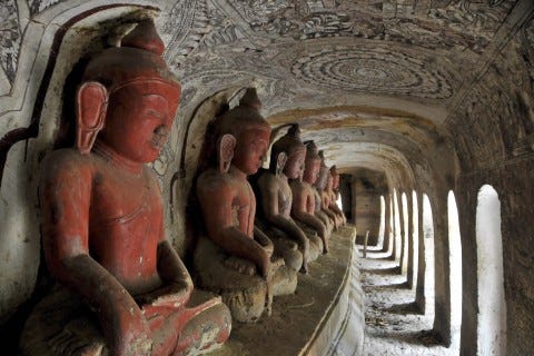 BURMA: Difficult to carve out of sandstone by hand