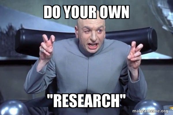 Do your Own &quot;Research&quot; - Dr Evil Austin Powers | Make a Meme