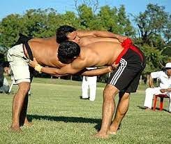 Ancient Bharat (India) - Inbuan Wrestling is a native form of wrestling of  the people of Mizoram. This art is said to be originated in the village of  Dungtland in 1750 A.D.