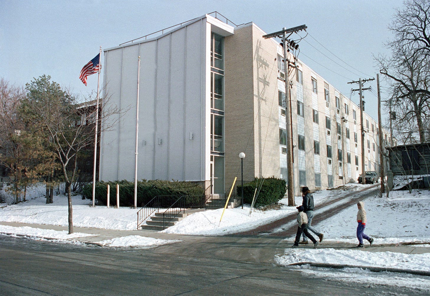This is the building in 1992 before it was razed